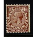 GB.GEORGE V 1912-24 1½d chocolate Wmk Cypher, Spec N18(7), never hinged mint. RPS certificate,