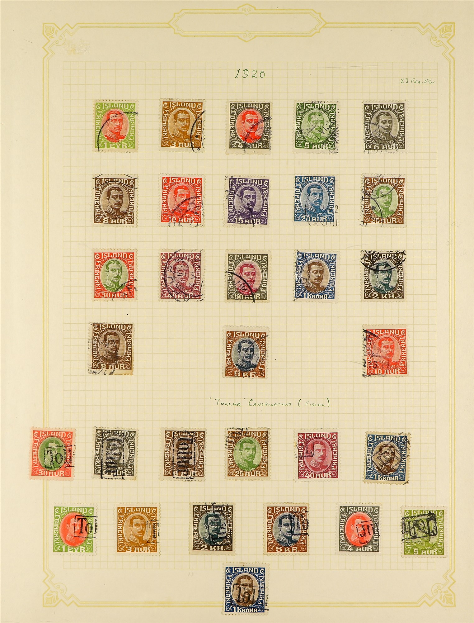 ICELAND 1901 - 1976 COLLECTION of over 700 used stamps on album pages, chiefly complete sets. Cat £ - Image 4 of 26