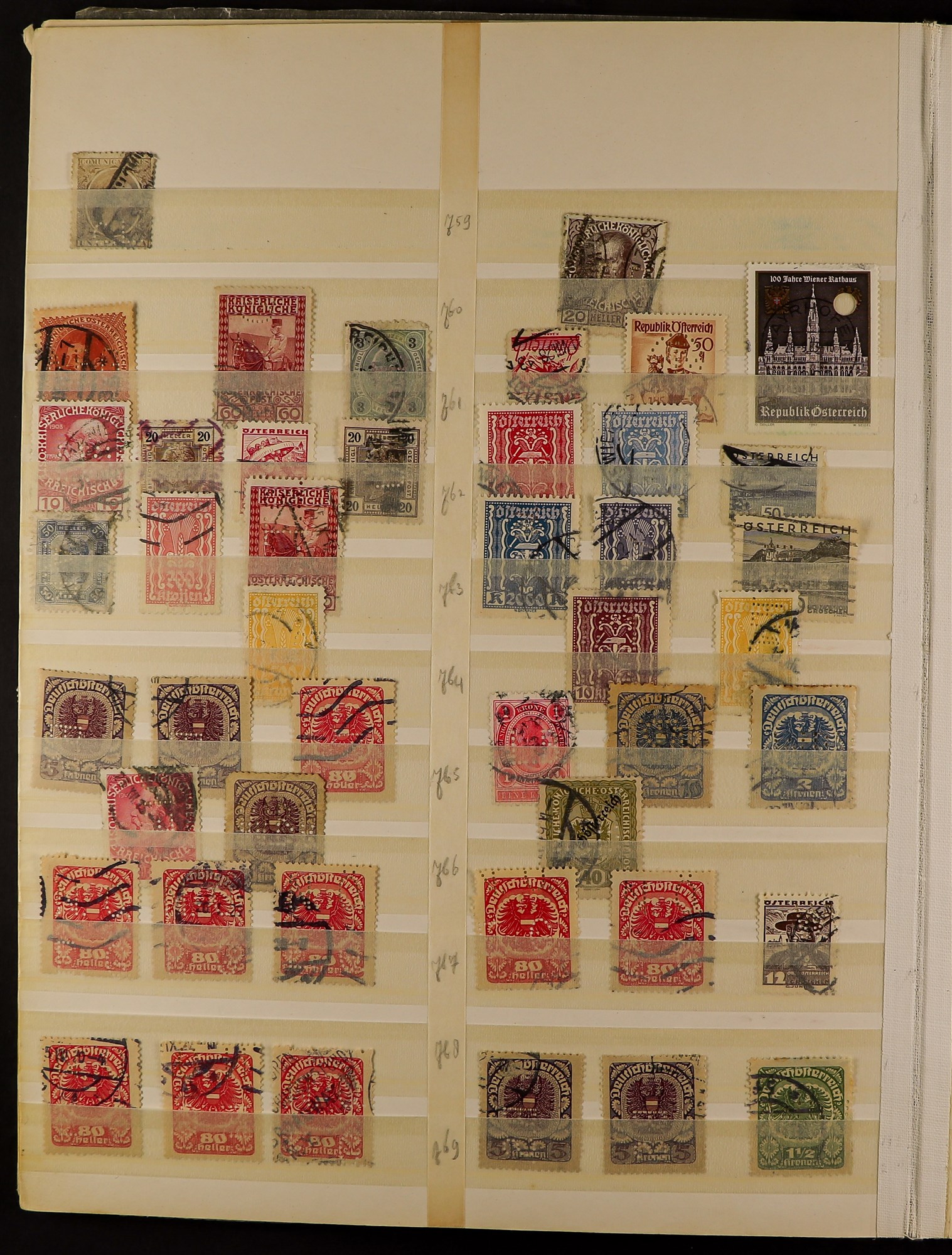 COLLECTIONS & ACCUMULATIONS PERFINS an accumulation of over 2500 stamps from all over the world ( - Image 11 of 17