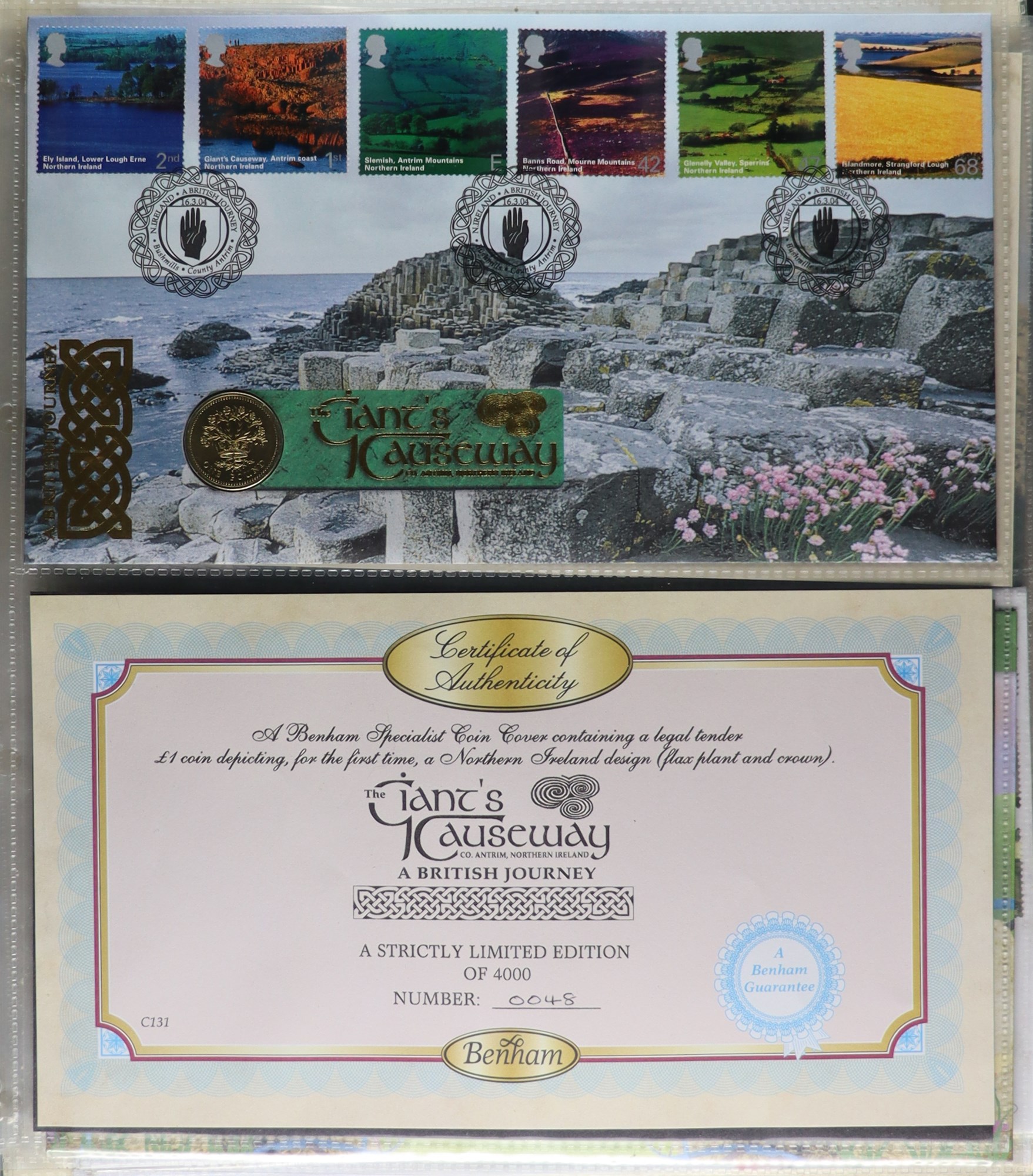 GB. COVERS & POSTAL HISTORY COIN COVERS 1990's-2010's collection on pages, includes mostly Benham - Image 14 of 24