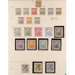 BARBADOS 1892 - 1950 COLLECTION of approx 140 mint stamps on album pages, note 1892 set to 10d;