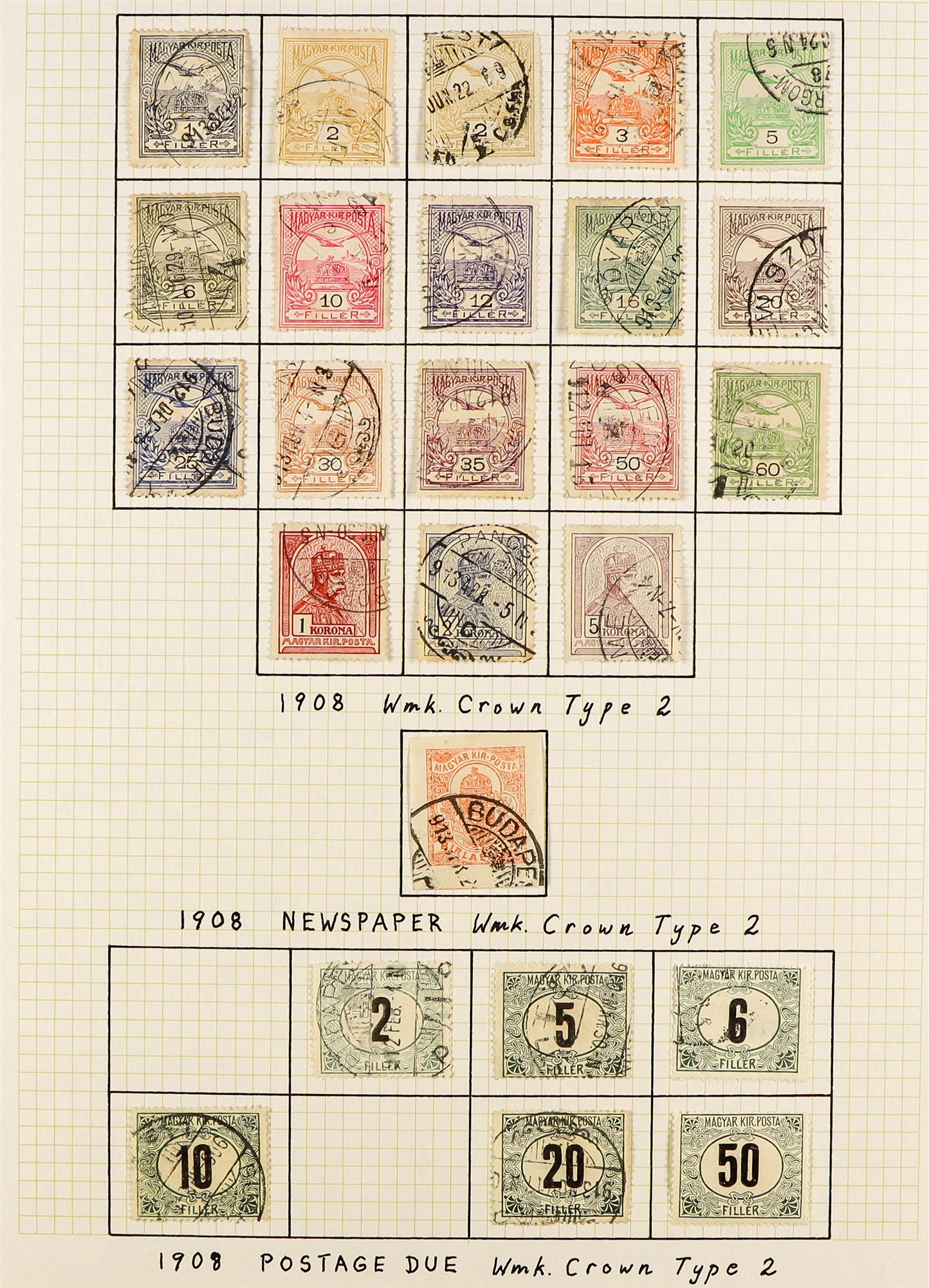 HUNGARY 1871 - 1944 COLLECTION of 1000+ mostly mint stamps, many sets, 'back of the book' with - Image 26 of 34