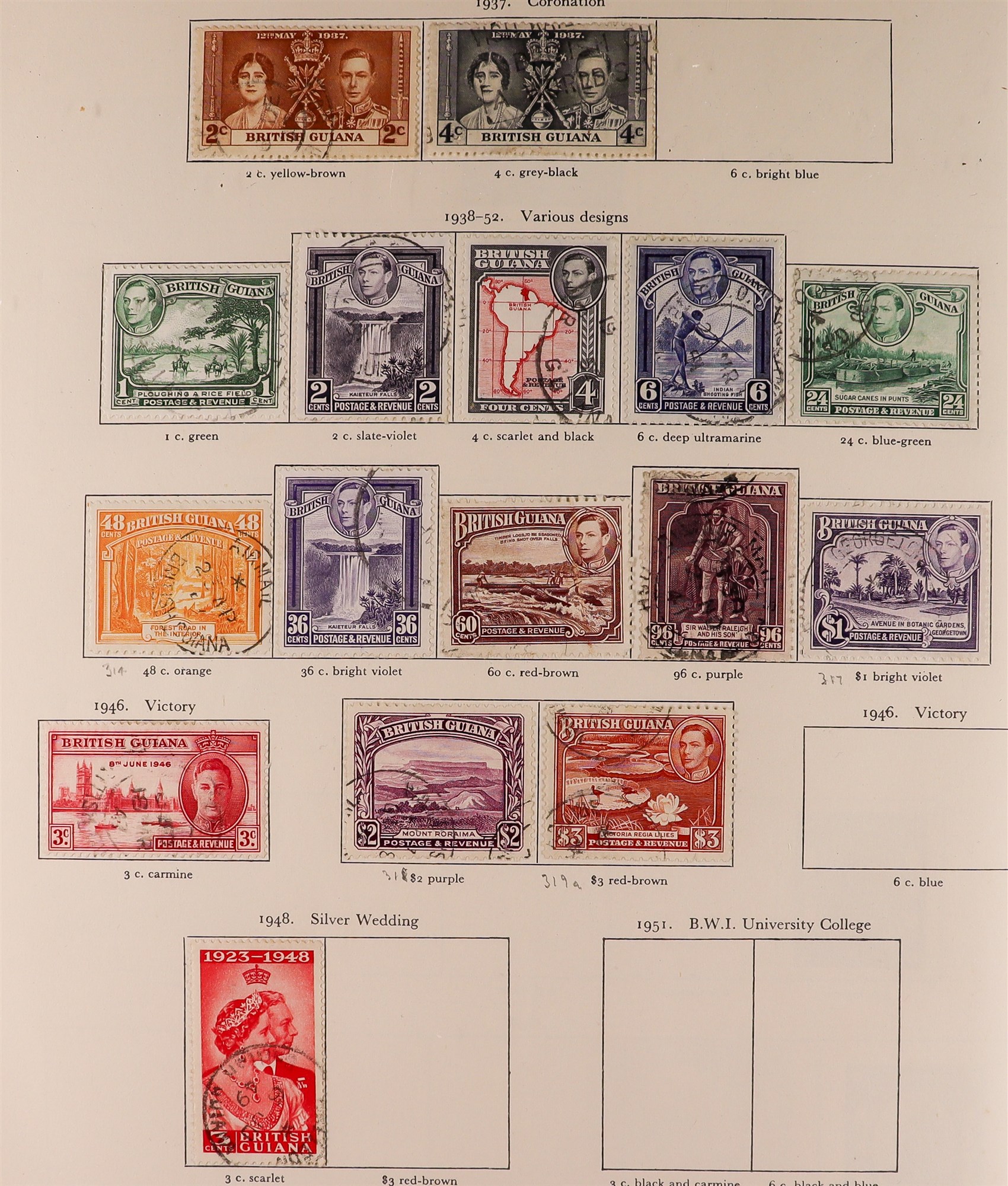 COLLECTIONS & ACCUMULATIONS BRITISH COMMONWEALTH 1936-1952 KGVI MOSTLY USED COLLECTION in Stanley