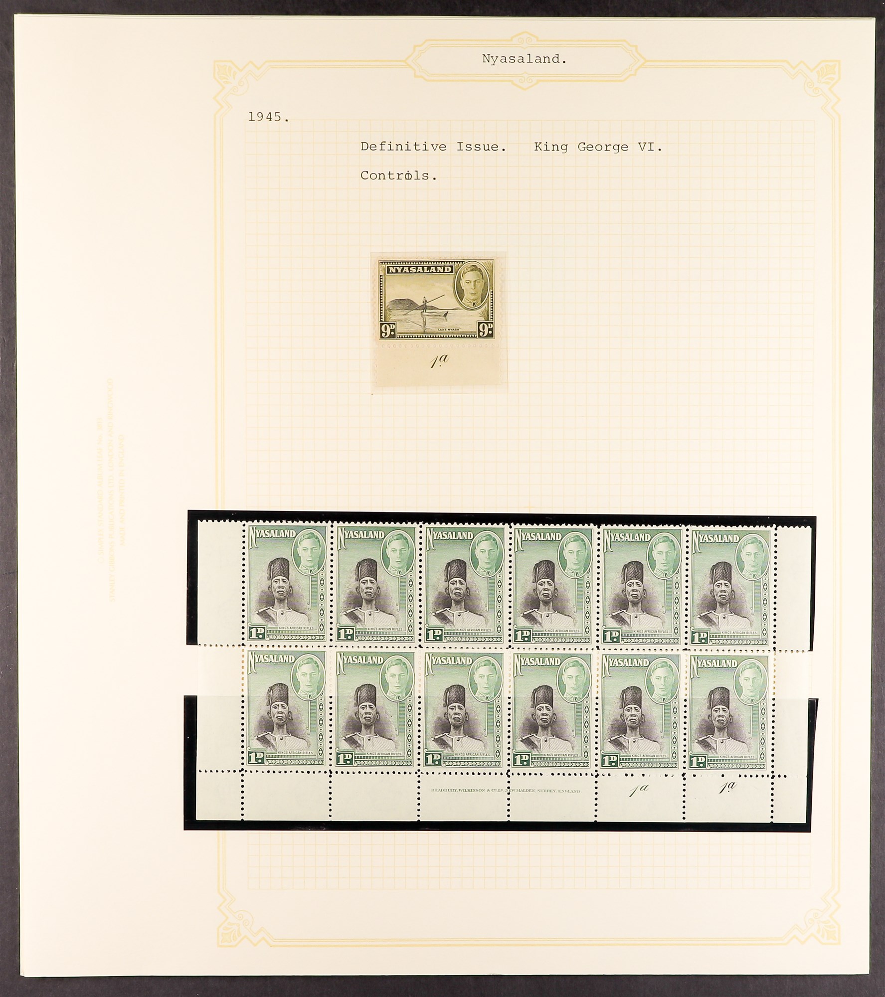 NYASALAND 1937 - 1951 COMPLETE COLLECTION of mint / never hinged mint, note 1938-44 set with 5s ( - Image 9 of 15