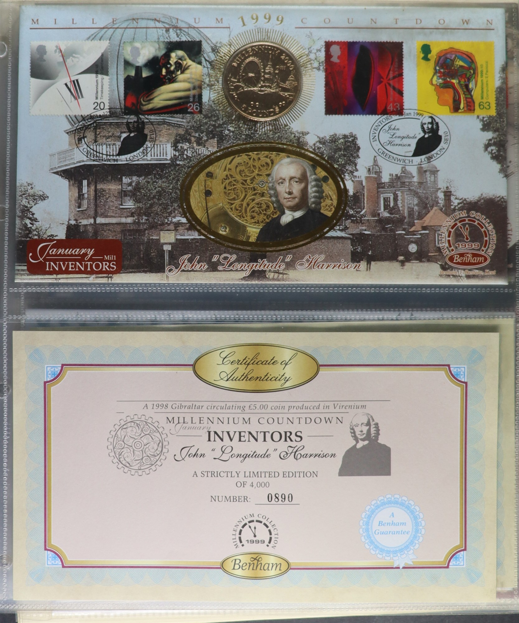 GB. COVERS & POSTAL HISTORY COIN COVERS 1990's-2010's collection on pages, includes mostly Benham - Image 9 of 24