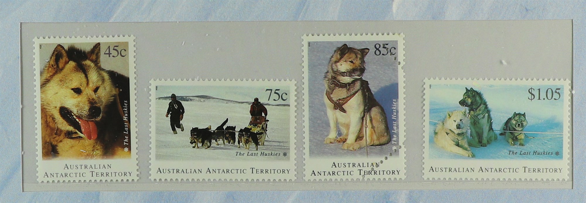 AUSTRALIAN ANT.TERR 1994 Departure of Huskies from Antarctica set, the 85c value with printers - Image 3 of 3
