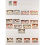 SPAIN 1920 - 1952 AIR POST STAMPS collection of over 150 mint stamps on protective pages, many sets.