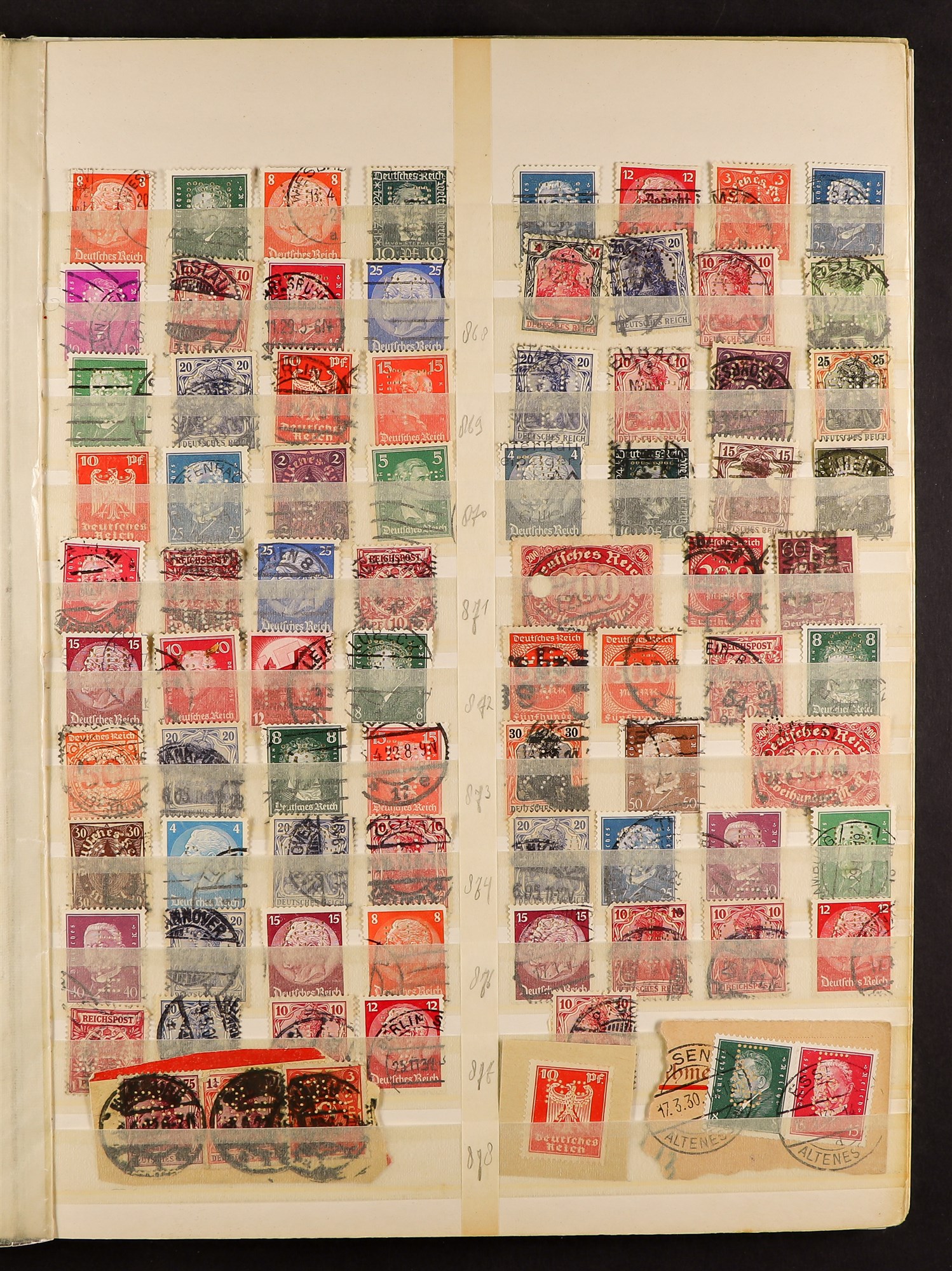 COLLECTIONS & ACCUMULATIONS PERFINS an accumulation of over 2500 stamps from all over the world ( - Image 5 of 17