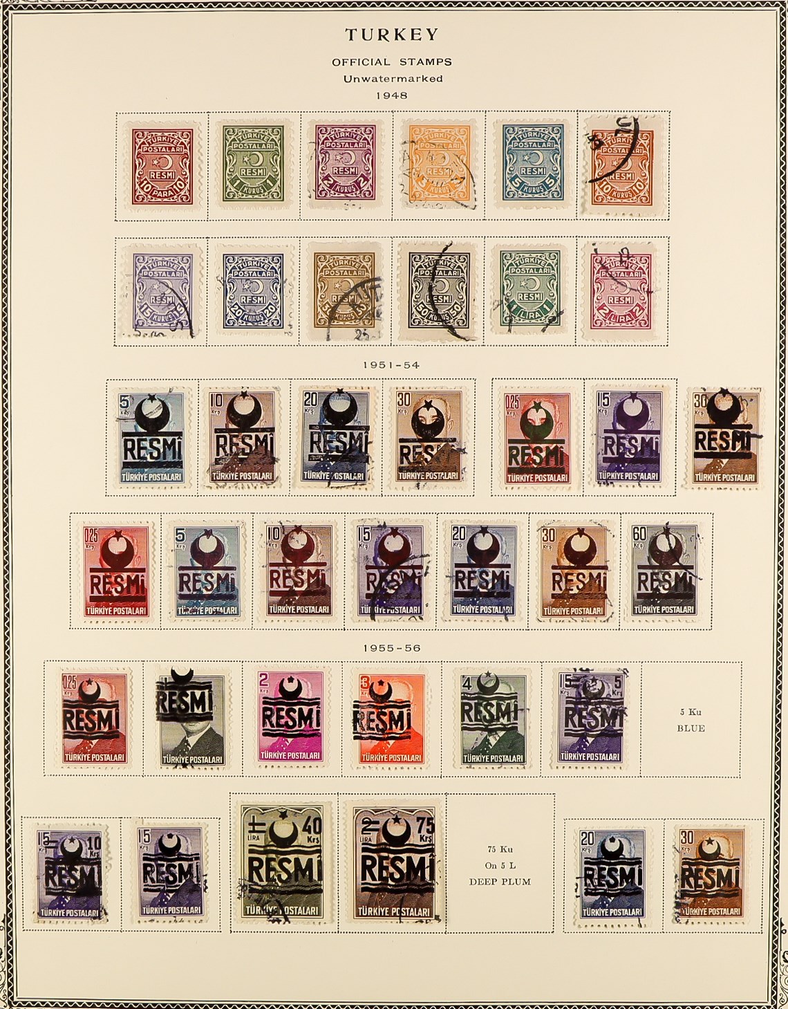 TURKEY 1863 - 1973 COLLECTION of approx. 1500 mint & used stamps in large 'Scott' Turkey album, note - Image 27 of 33