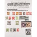 NORTH BORNEO 1886 - 1931 FINE USED COLLECTION of over 180 stamps on leaves, note 1886-87 2c, 1889 to