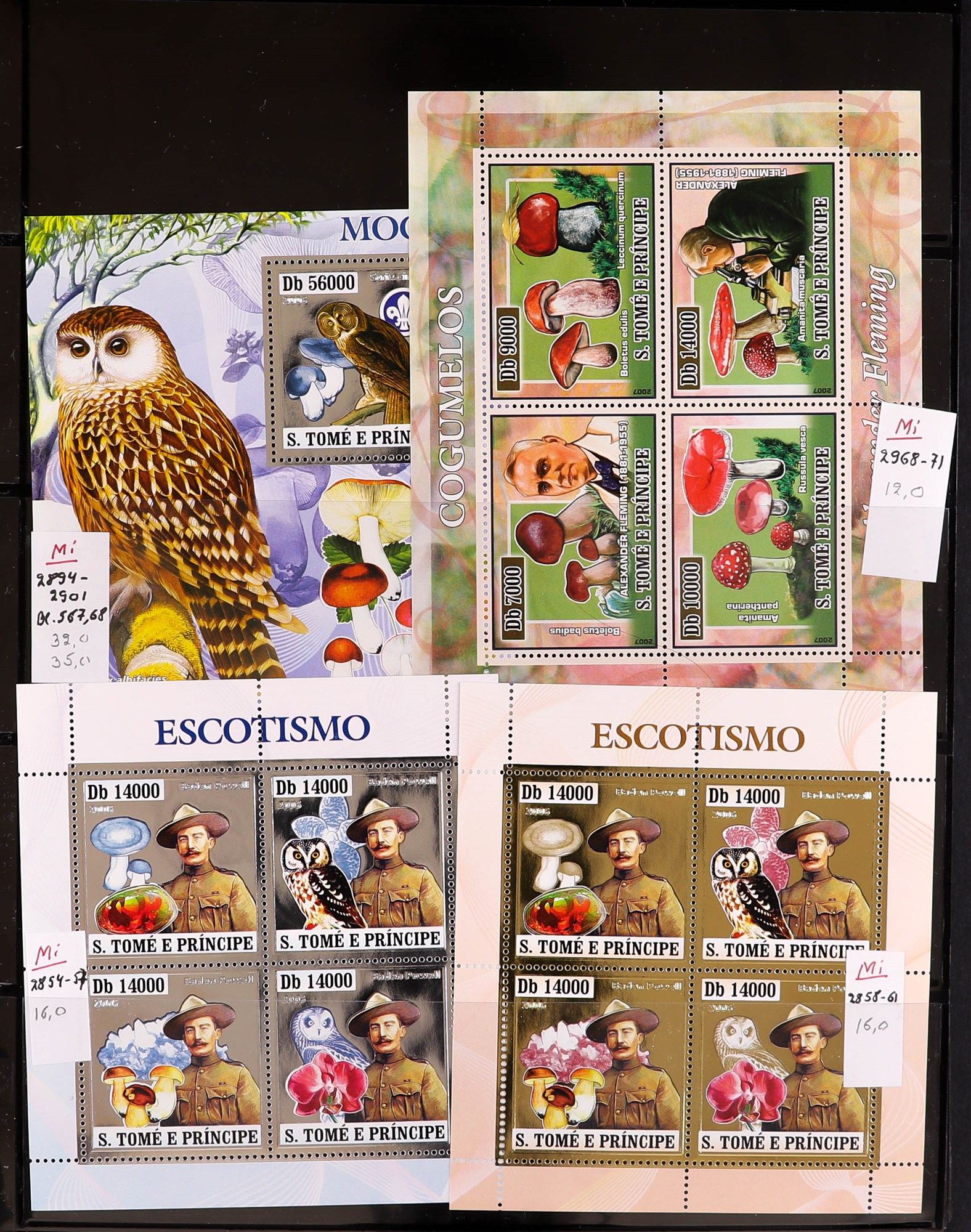 PORTUGUESE COLONIES FUNGI STAMPS OF ST THOMAS & PRINCE ISLANDS 1984 - 2014 never hinged mint - Image 11 of 30