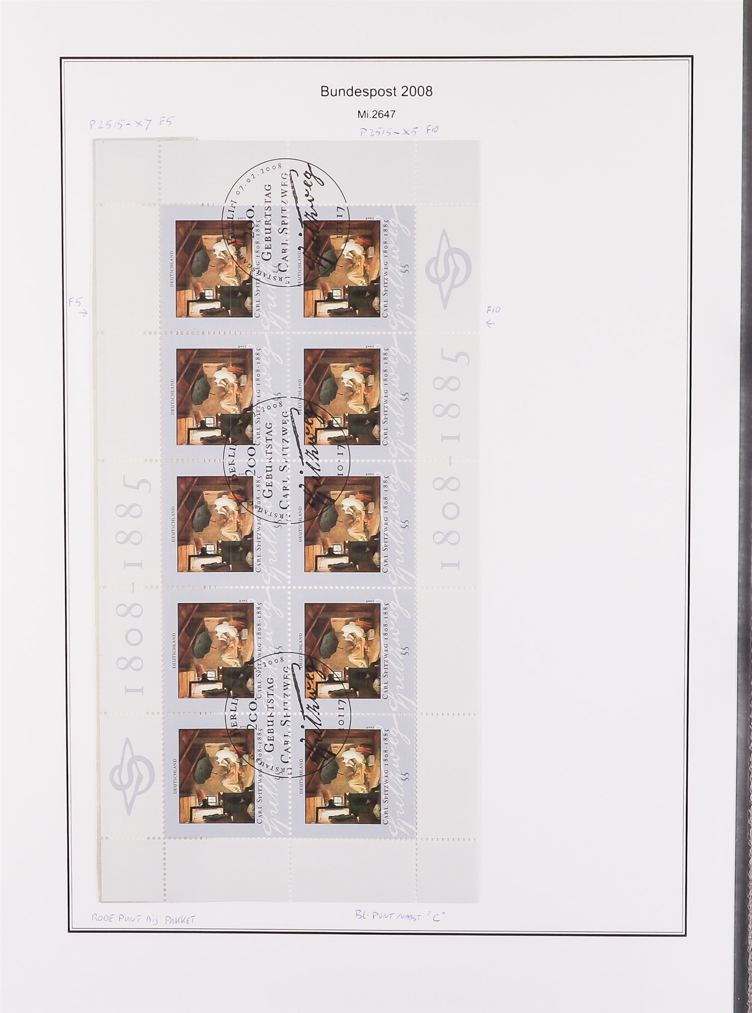 GERMANY WEST 2005 - 2009 SPECIALIZED COLLECTION of 1000+ mint, never hinged mint & used stamps, - Image 14 of 19