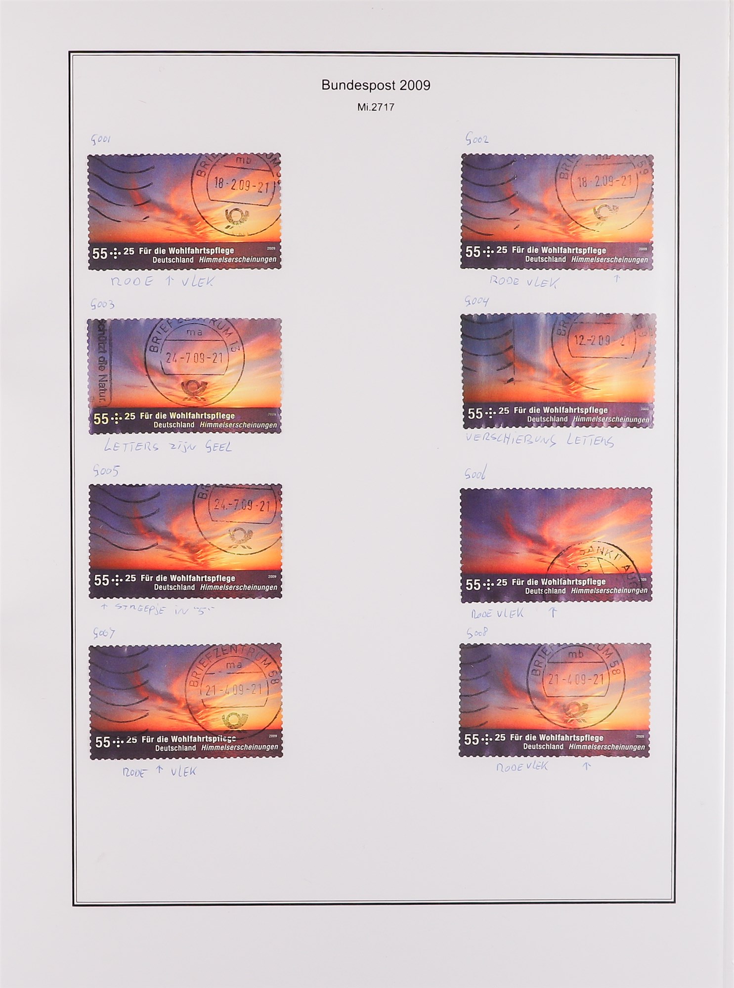 GERMANY WEST 2005 - 2009 SPECIALIZED COLLECTION of 1000+ mint, never hinged mint & used stamps, - Image 16 of 19