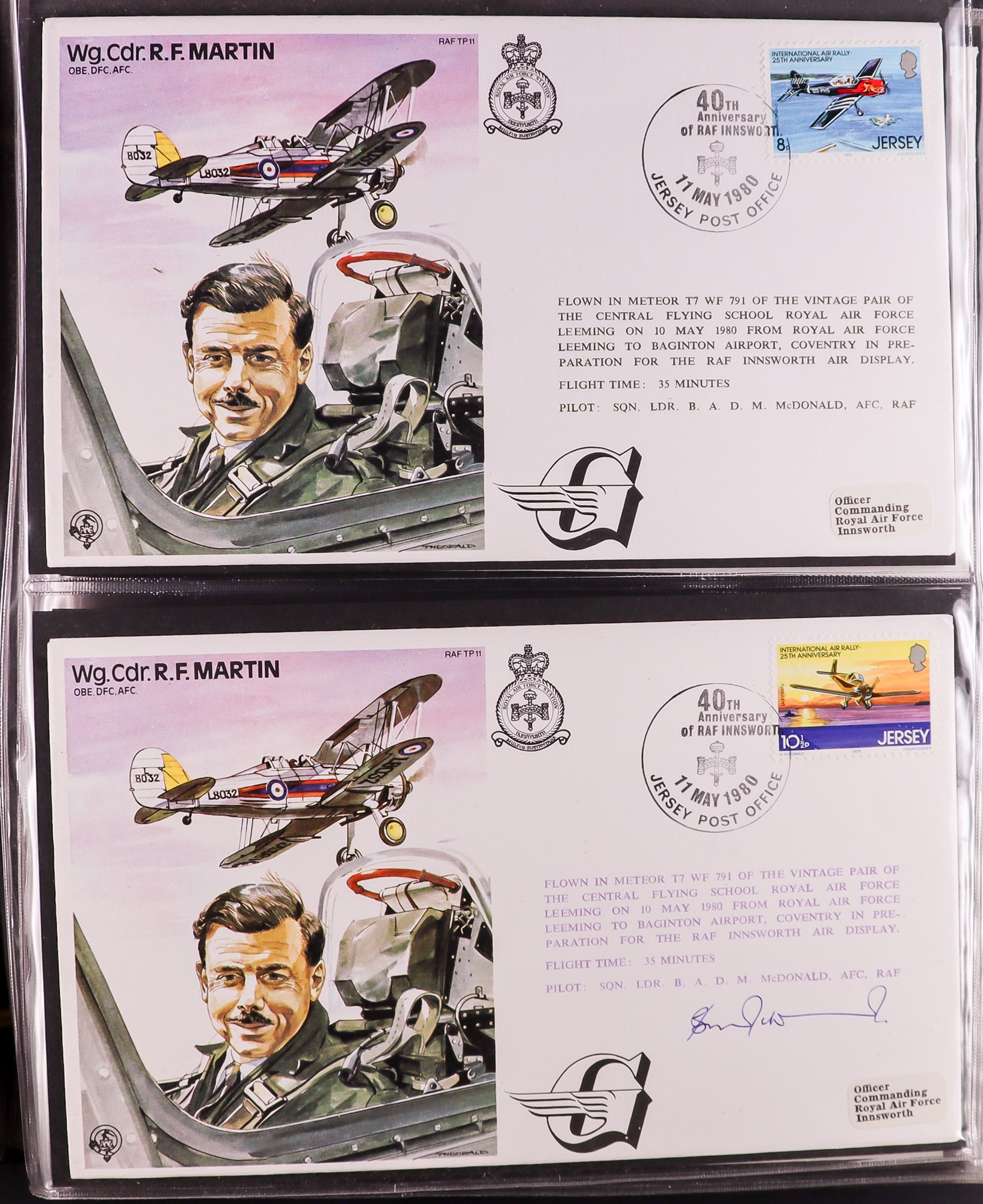 GB. COVERS & POSTAL HISTORY RAF 'TEST PILOT SERIES' COVERS collection, complete for numbers TP1 - - Image 3 of 11
