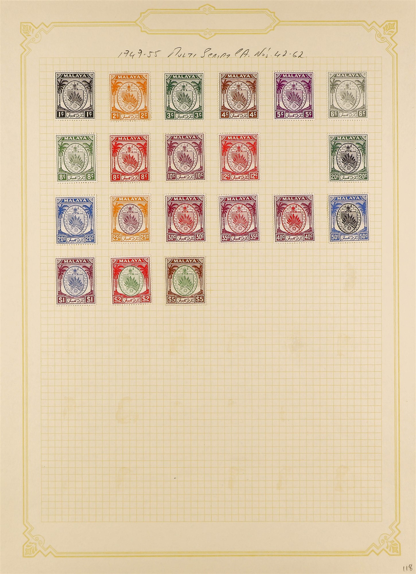 MALAYA STATES NEGRI SEMBILAN 1891 - 1949 mint on album pages incl. 1891-94 set, 1895-99 set to 10c & - Image 3 of 3