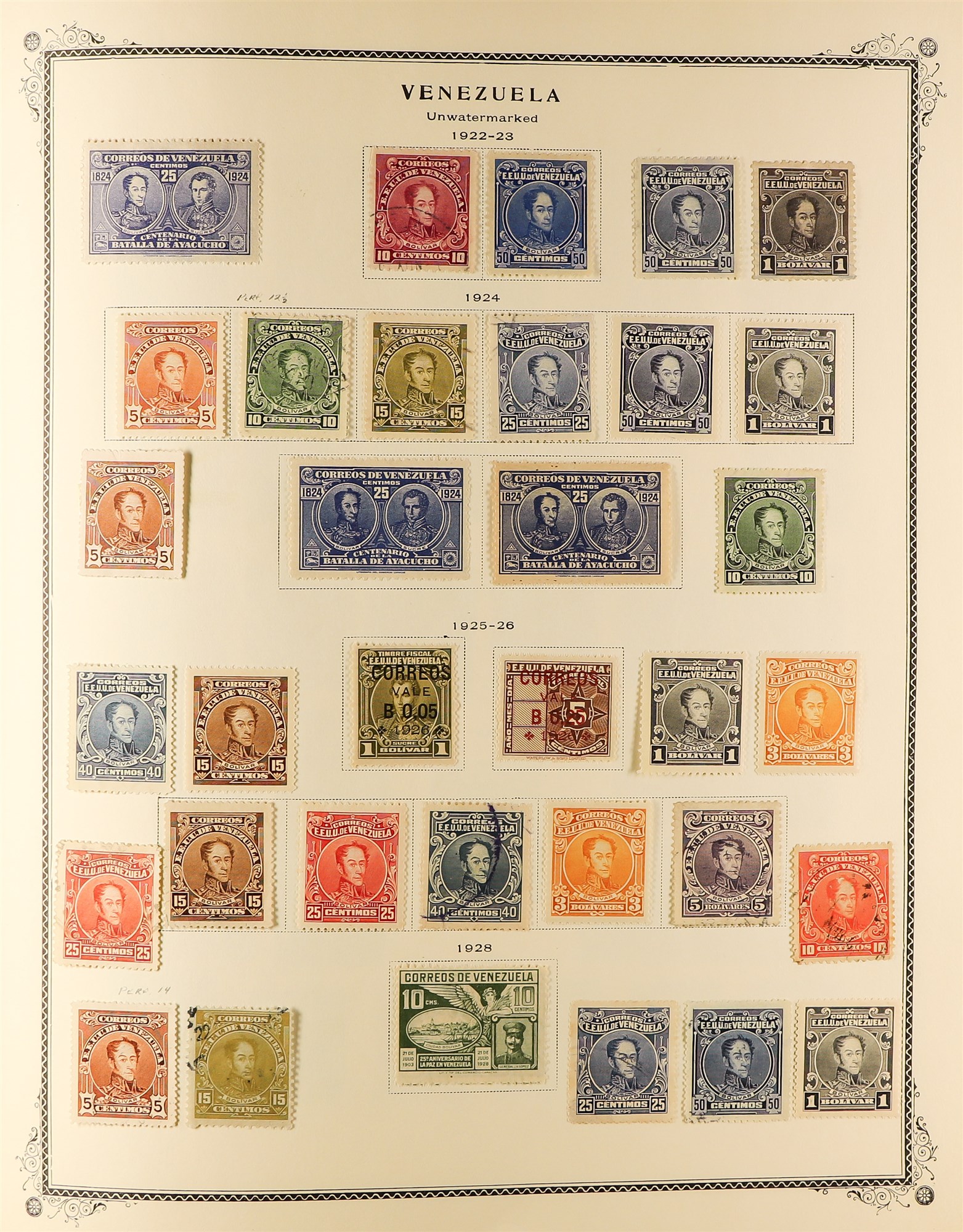 VENEZUELA 1859 - 1976 COLLECTION of 1500+ mint & used stamps in album, note 1859-62 Coat of Arms, - Image 11 of 19