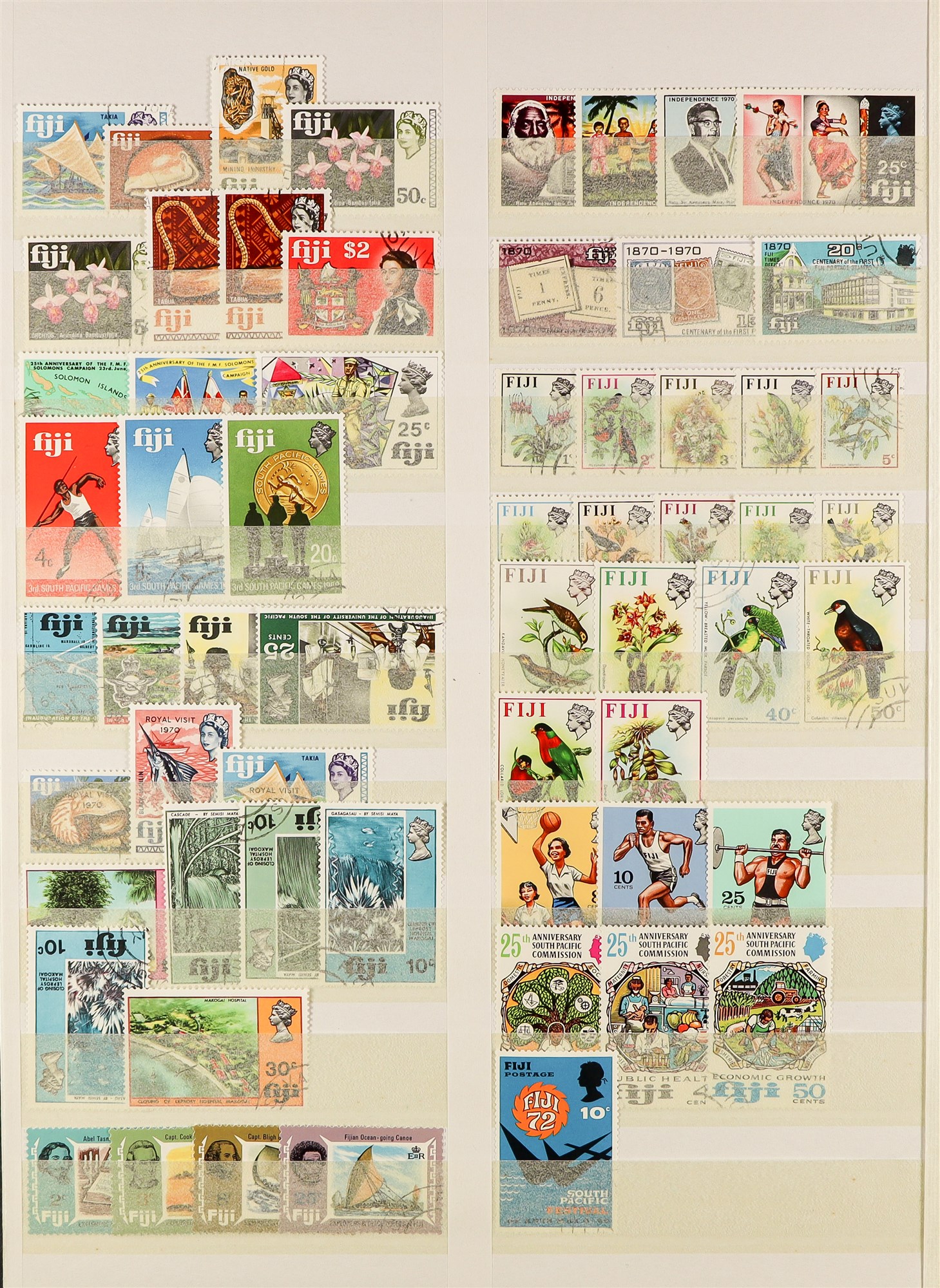 FIJI 1953 - 2000 COLLECTION of 800+ used stamps, near-complete for the period (SG 278 - 1096) with - Image 13 of 14