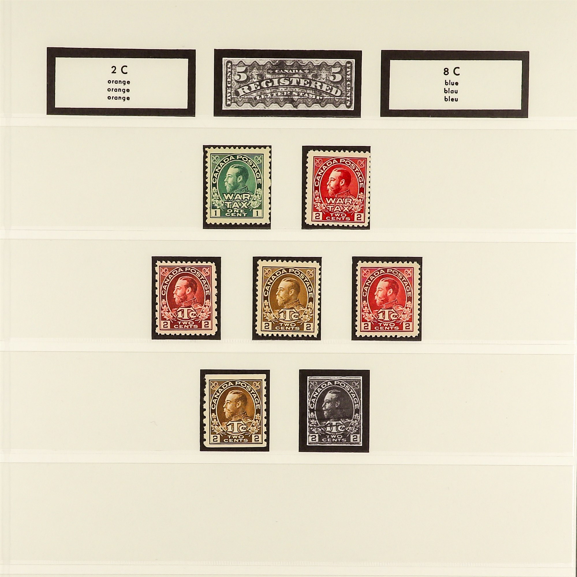 CANADA 1911 - 1936 MINT / NEVER HINGED MINT COLLECTION of around 150 stamps on hingeless pages, - Image 2 of 9