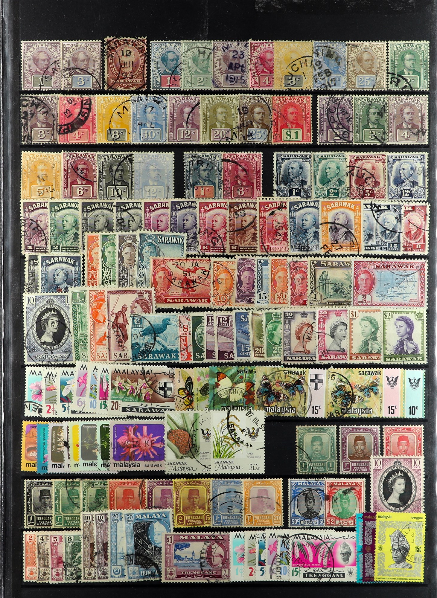 MALAYA STATES 1881-1986 USED COLLECTION of around 900 stamps on protective pages, many higher - Image 7 of 8