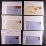 GB. COVERS & POSTAL HISTORY 1851 - 1879 1d REDS ON COVERS group of 18 annotated covers bearing 1d