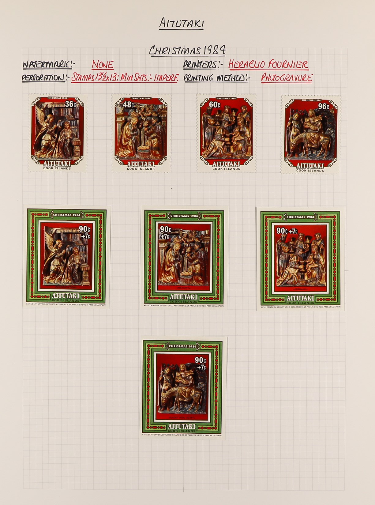 AITUTAKI 1982 - 1996 COLLECTION of mint sets and never hinged mint minature sheets, sheetlets & se- - Image 13 of 21