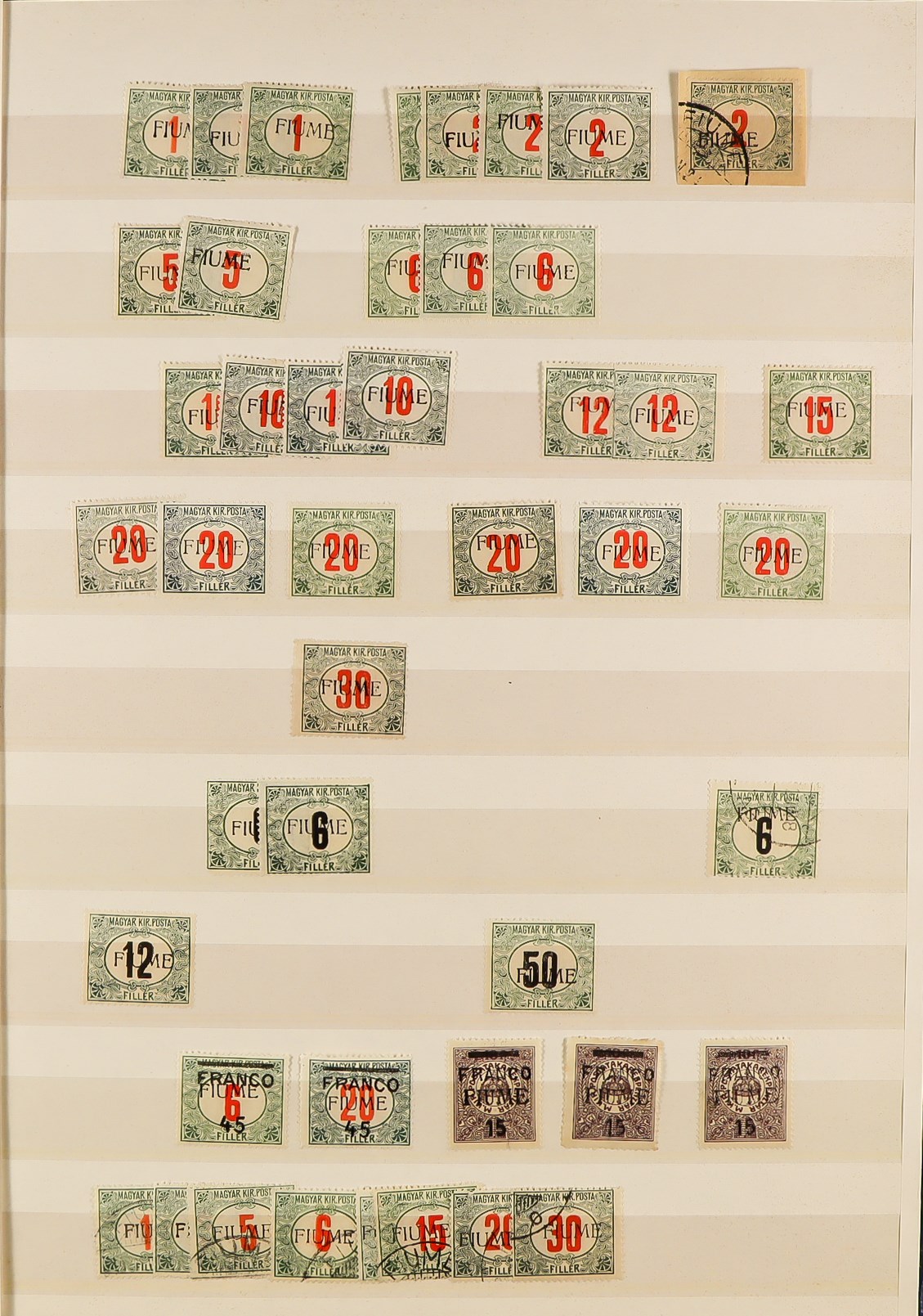 FIUME 1918 - 1924 ACCUMULATION of around 1500 mint & used stamps in stockbook, various overprints on - Image 2 of 29