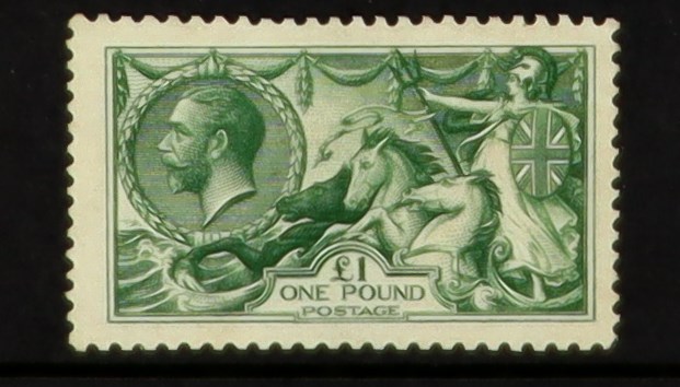 GB.GEORGE V 1913 £1 green Seahorse, SG 403, fine mint. Cat. £2800.