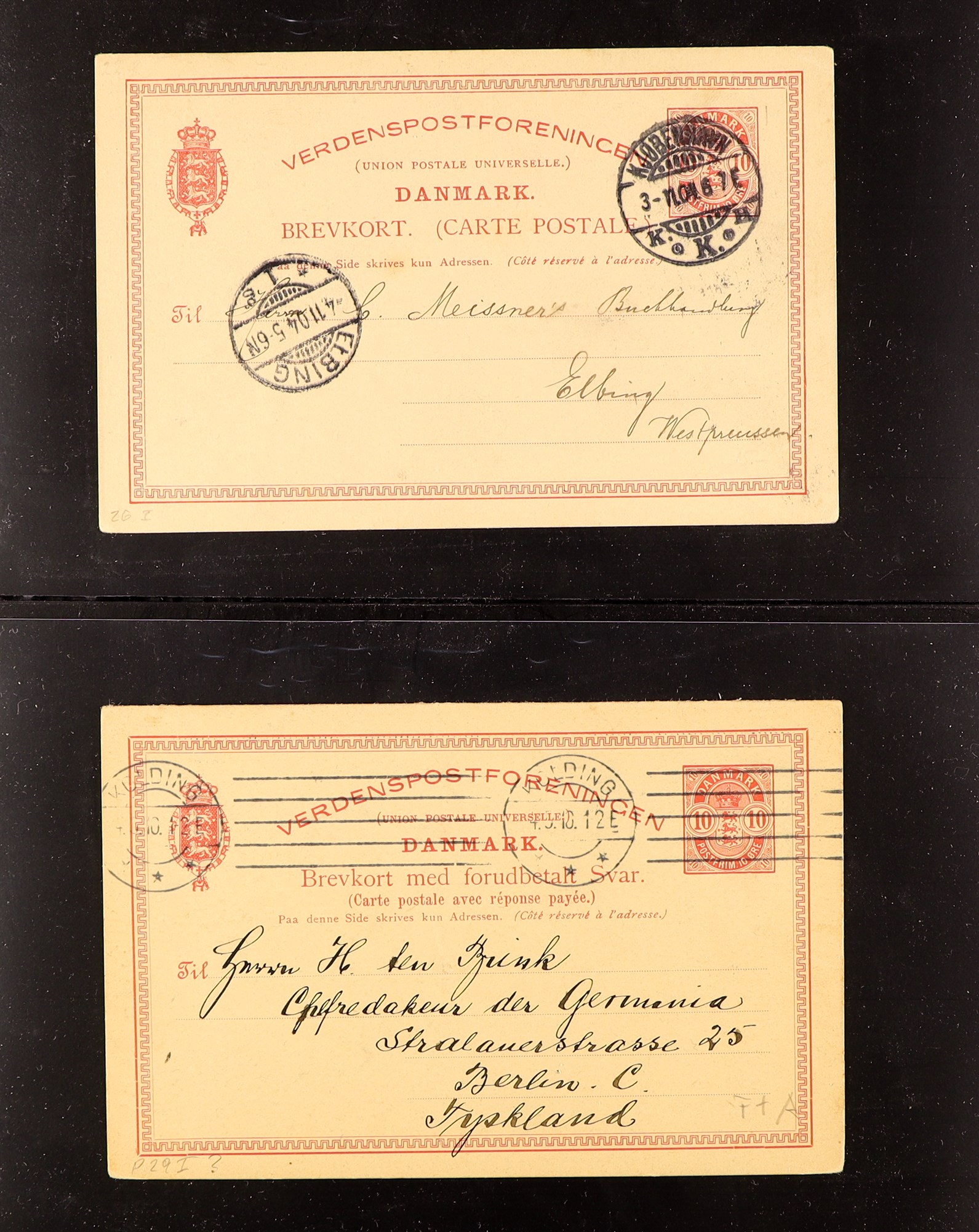 DENMARK POSTAL STATIONERY 1880's - 1999 collection of 250+ used postal cards (chiefly pre-1945) - Image 4 of 10