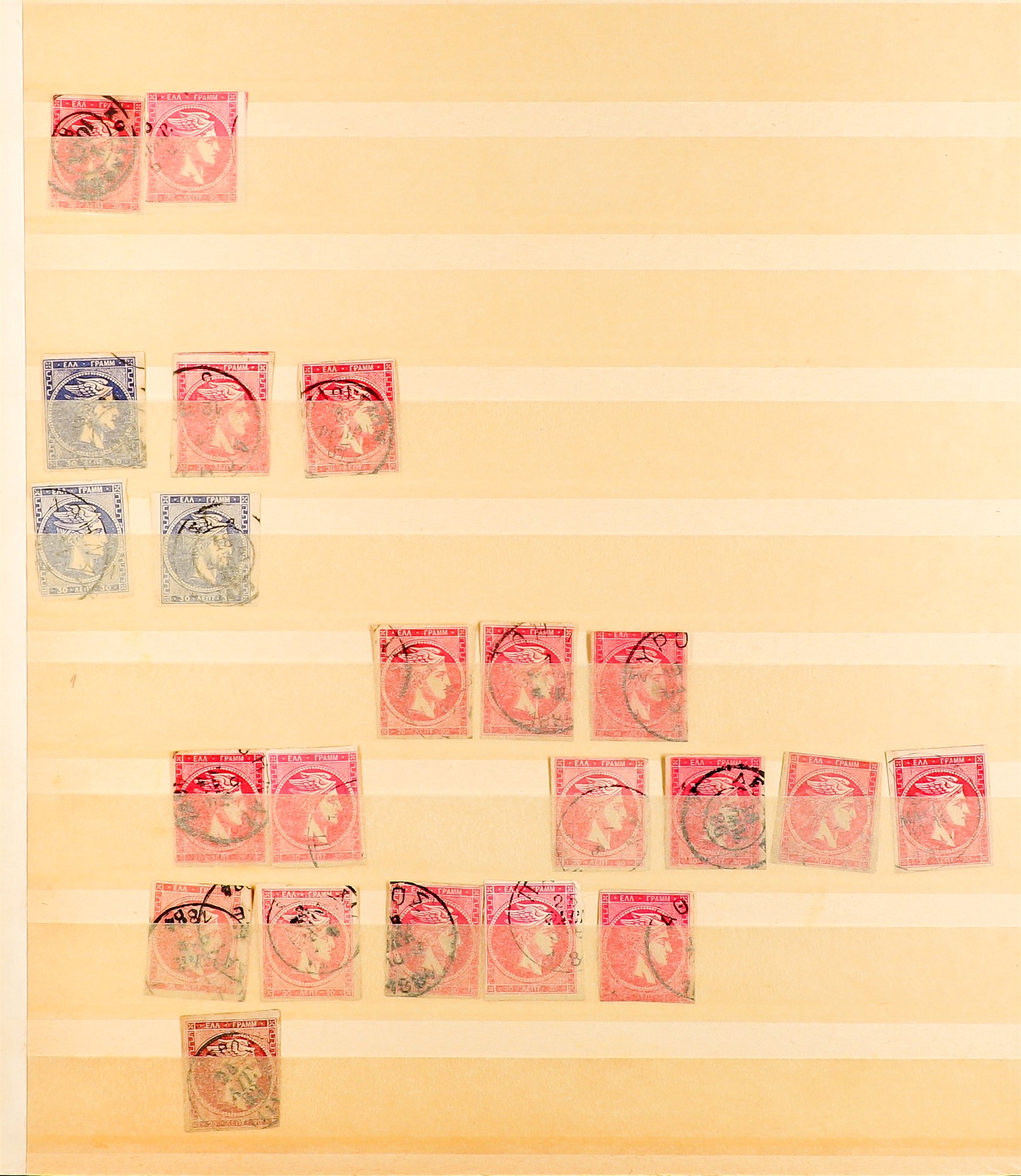 GREECE 1860's - 1950's ACCUMULATION of many 100's mint & used stamps on protective pages, note - Image 2 of 12