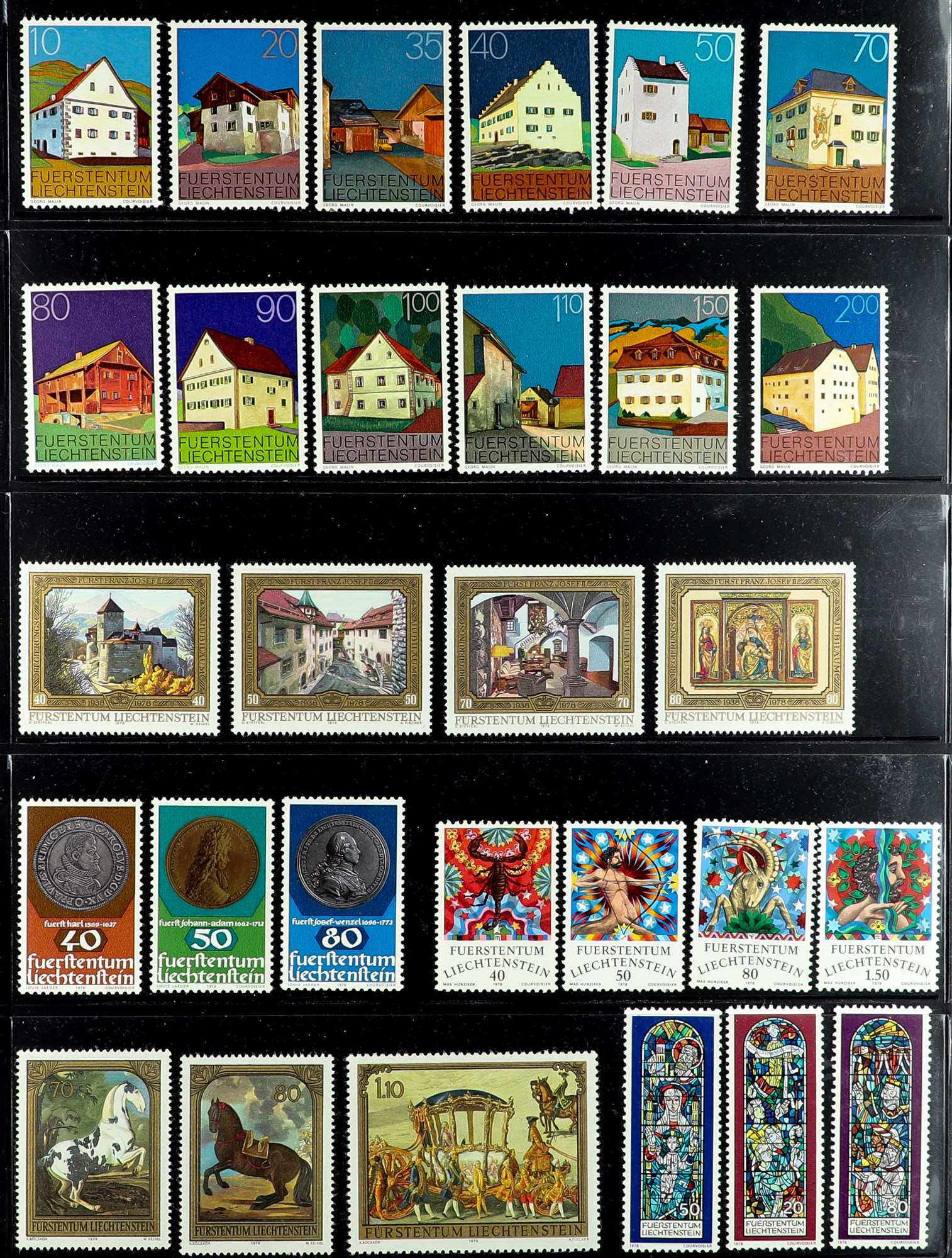 LIECHTENSTEIN 1938 - 1993 COLLECTION of 650+ never hinged mint stamps & 15 miniature sheets on - Image 10 of 11