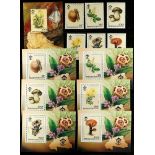 COLLECTIONS & ACCUMULATIONS MUSHROOMS (FUNGI) ON STAMPS, MINIATURE SHEETS 1980's to 2010's never