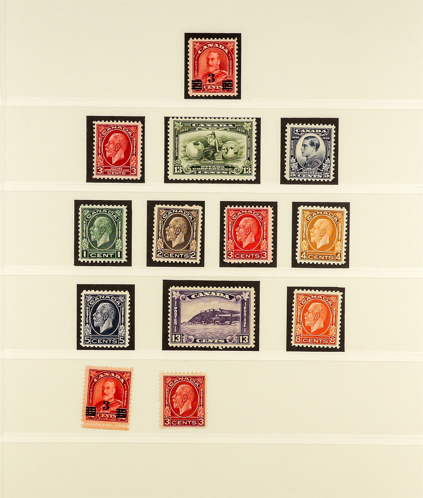 CANADA 1911 - 1936 MINT / NEVER HINGED MINT COLLECTION of around 150 stamps on hingeless pages, - Image 5 of 9
