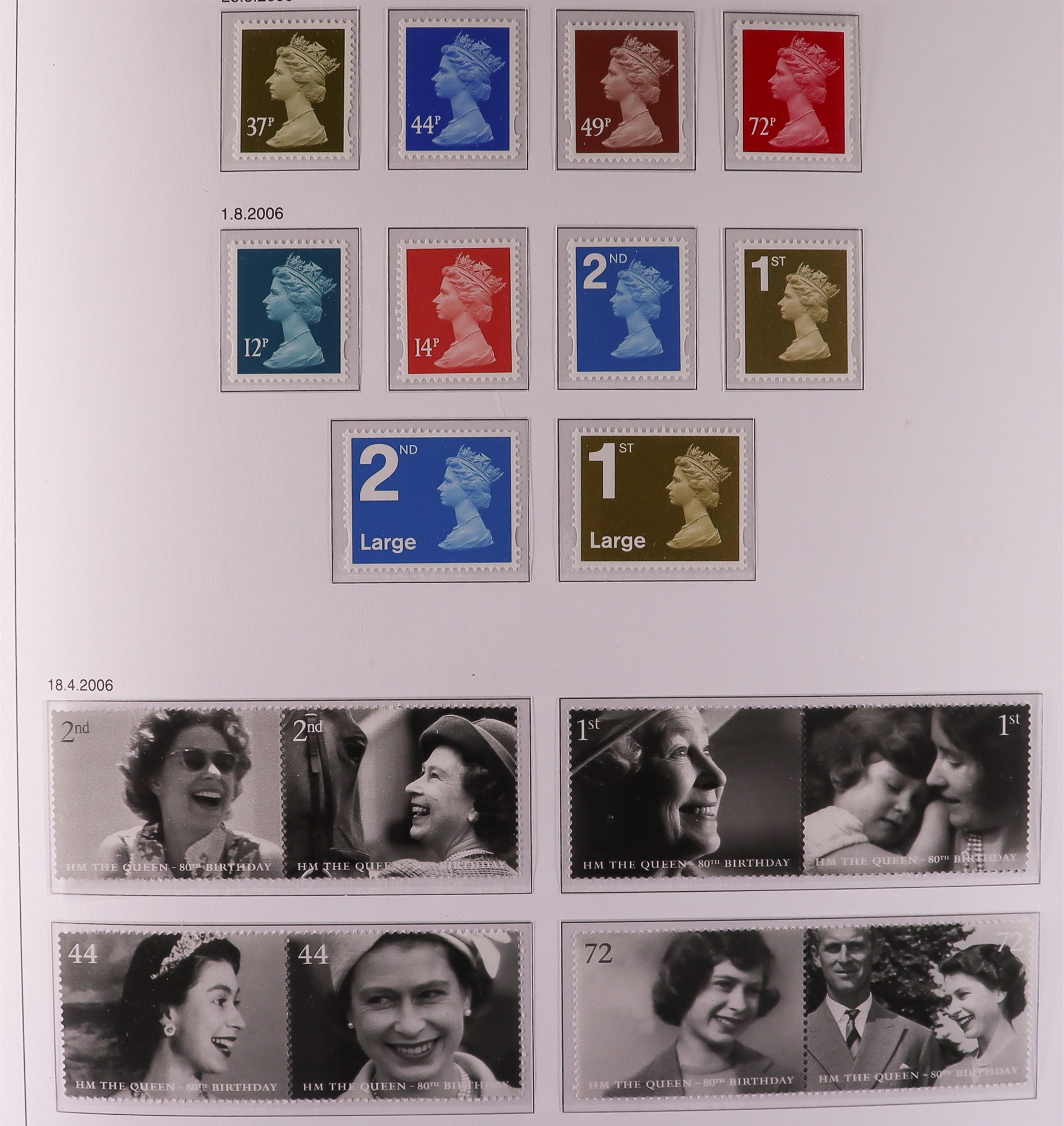 GB.ELIZABETH II 1971 - 2006 COLLECTION in three Davo albums. All commemorative stamps, greetings