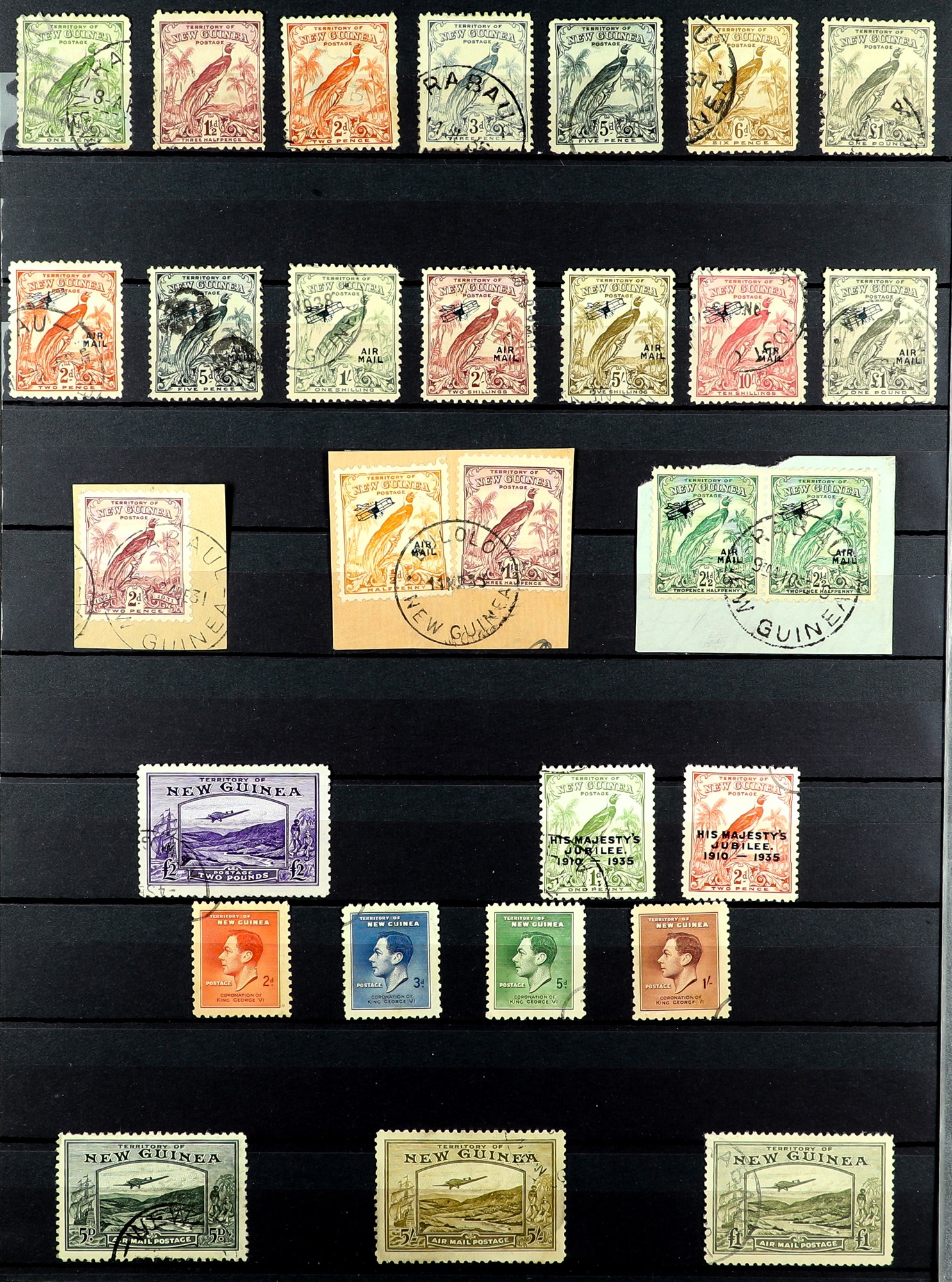 NEW GUINEA 1925 - 1939 USED COLLECTION on protective pages, many higher / top values, sets, 1935 £ - Image 2 of 2