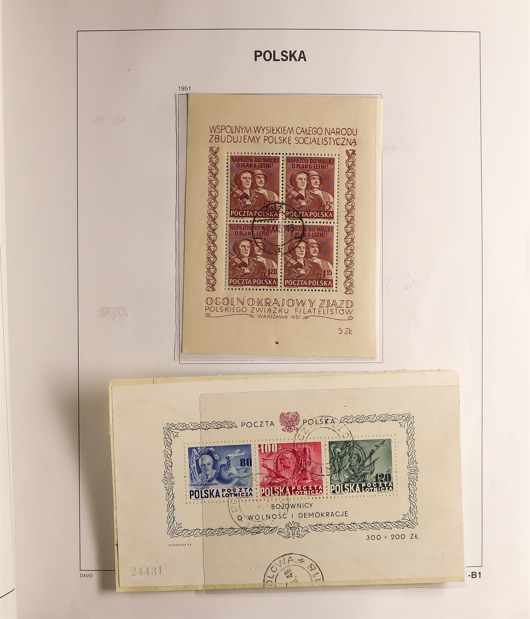 POLAND 1944 - 1959 USED COLLECTION in a hingeless Davo Polska album, chiefly complete sets & - Image 9 of 18