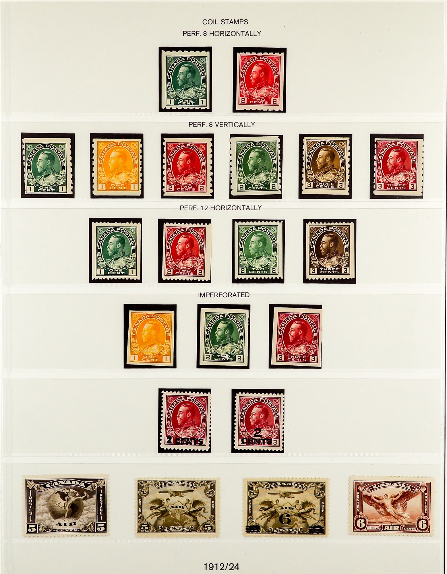 CANADA 1911 - 1936 MINT / NEVER HINGED MINT COLLECTION of around 150 stamps on hingeless pages, - Image 8 of 9