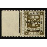 PALESTINE 1922 2p olive, wmk Script CA with OVERPRINT INVERTED, SG 81a, mint lightly hinged with