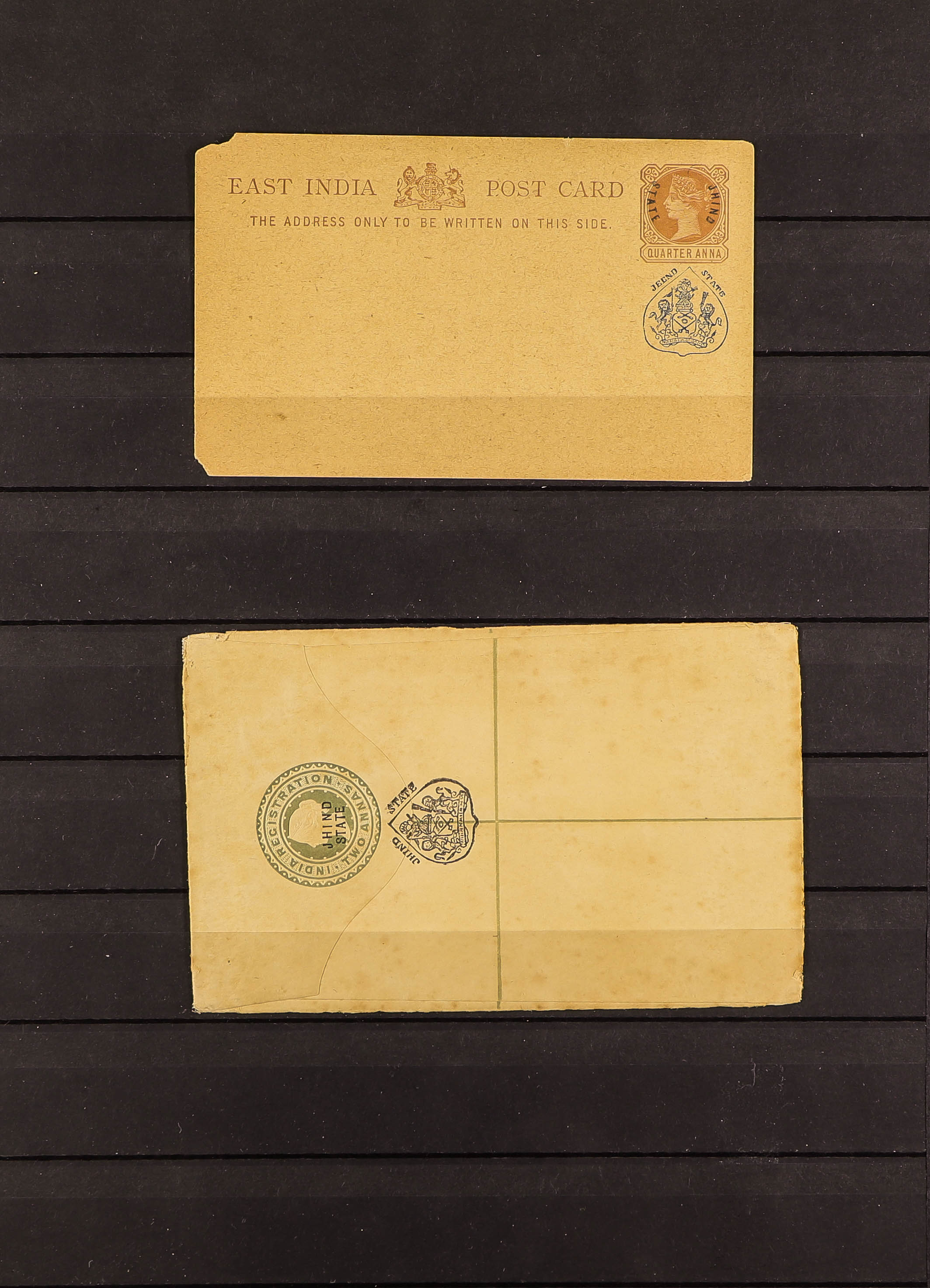 INDIAN CONVENTION STATES POSTAL STATIONERY COLLECTION. 28 unused postal cards & envelopes for - Image 7 of 13