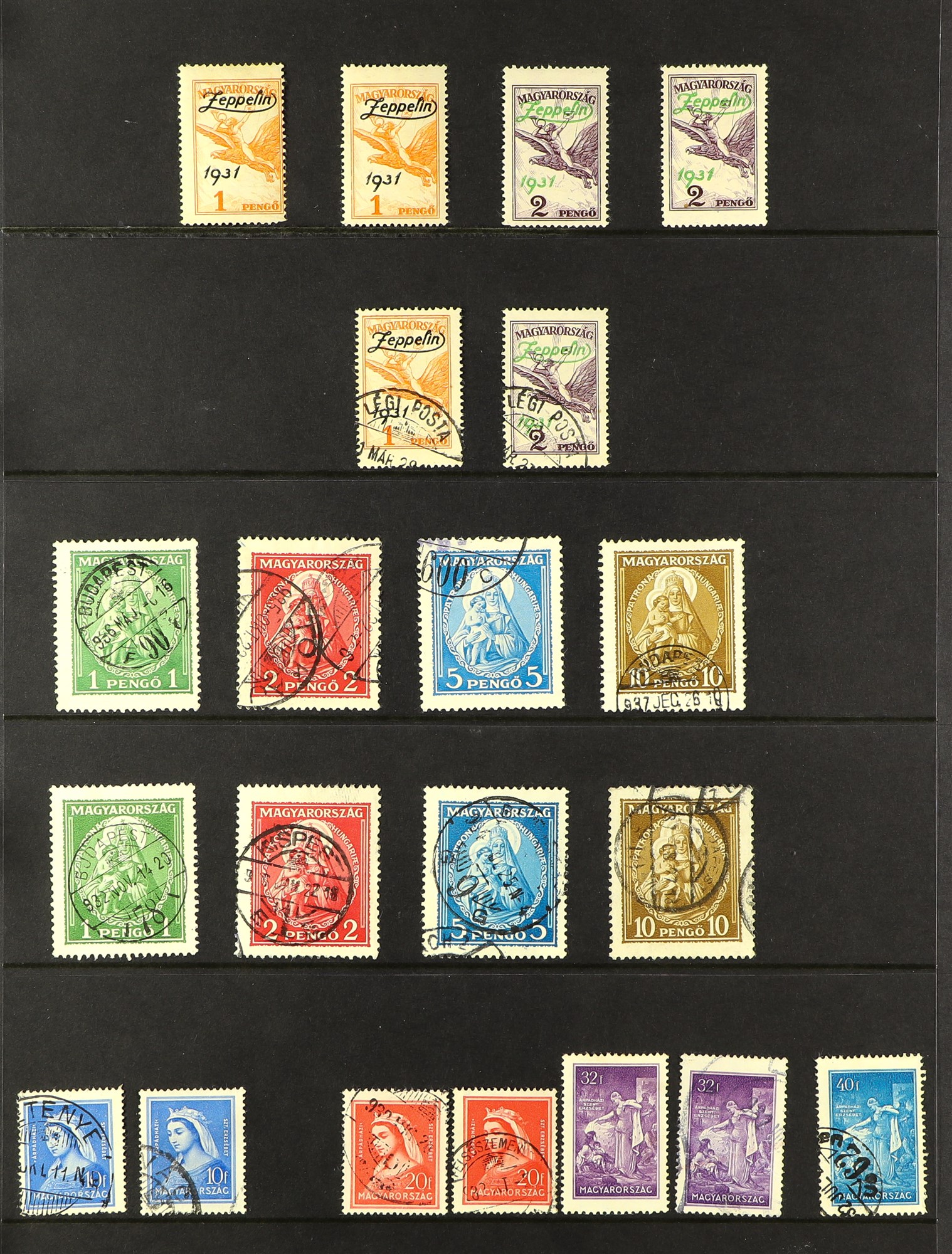 HUNGARY 1918 - 1938 COLLECTION of approx 900 mint & used stamps (often 1 of each) plus a few