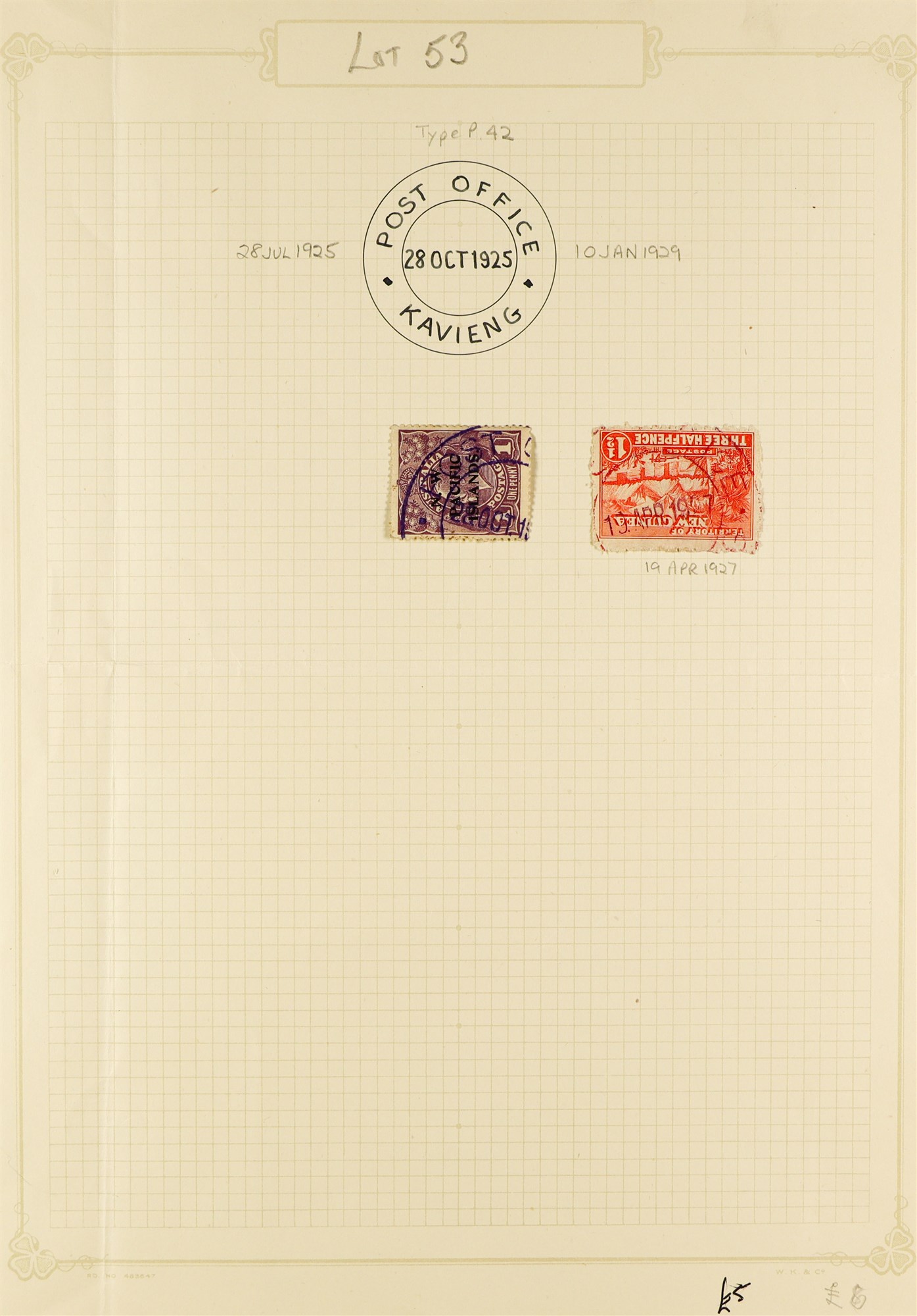 NEW GUINEA 1915 - 1939 SPECIALISED ASSORTMENT of 100+ used stamps on various pages collected for - Image 6 of 10