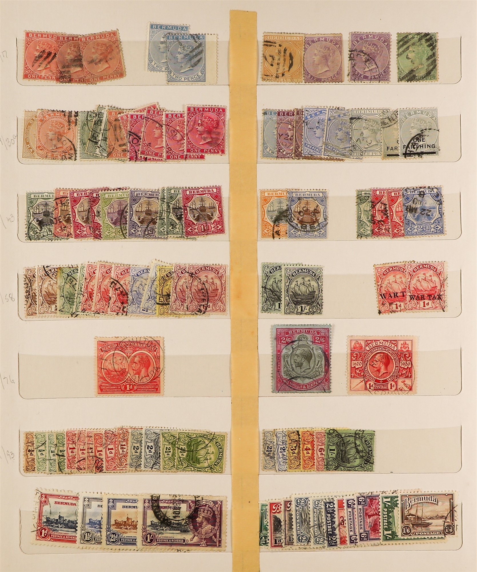 BERMUDA 1865 - 1990's COLLECTION of around 700 mint and used stamps on stock book pages, many - Image 2 of 7