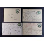 GB.EDWARD VII 1906 - 1909 XMAS CROSSES / POSTED IN ADVANCE OF CHRISTMAS. 1905 postcard with ½d green