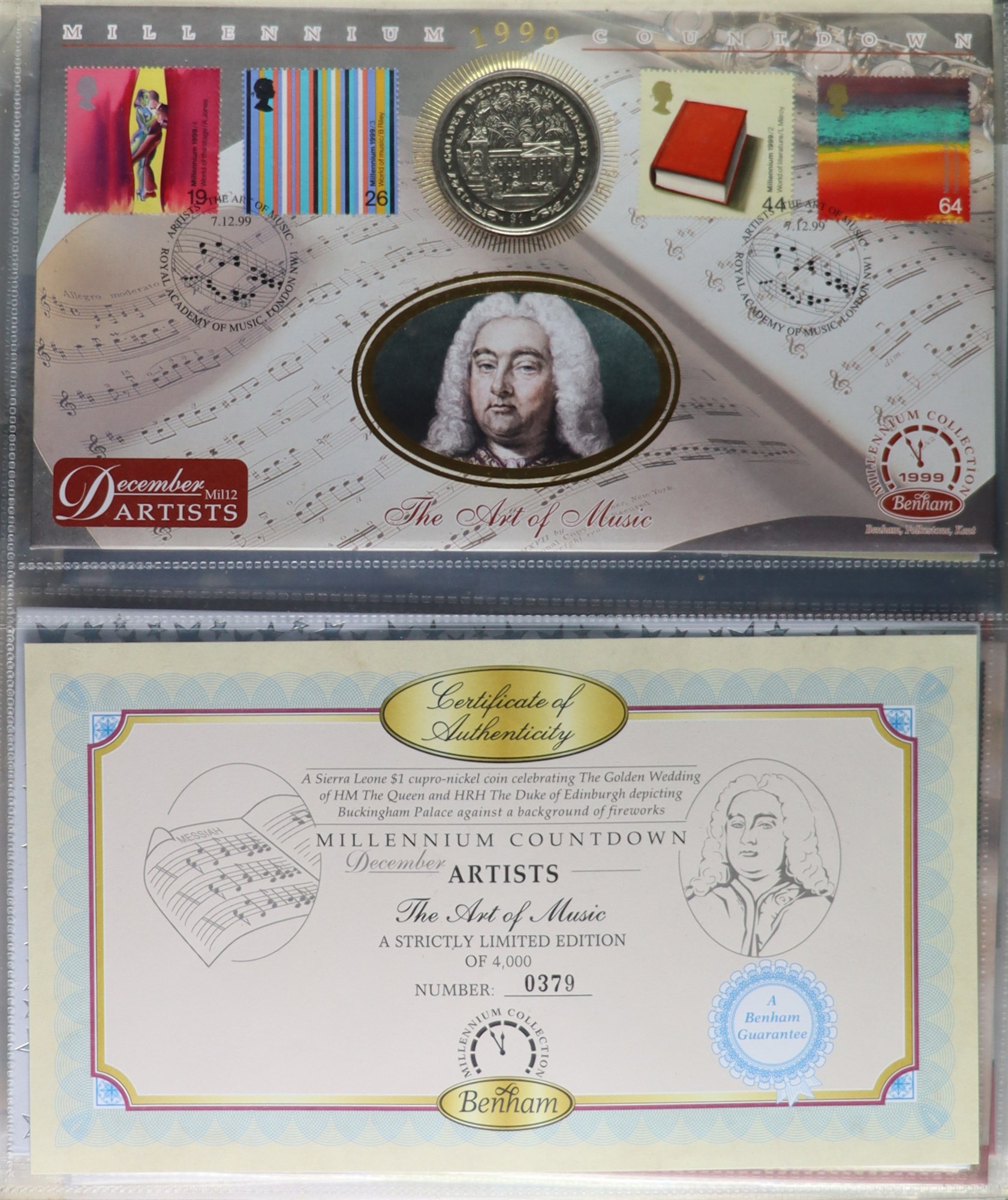 GB. COVERS & POSTAL HISTORY COIN COVERS 1990's-2010's collection on pages, includes mostly Benham - Image 10 of 24
