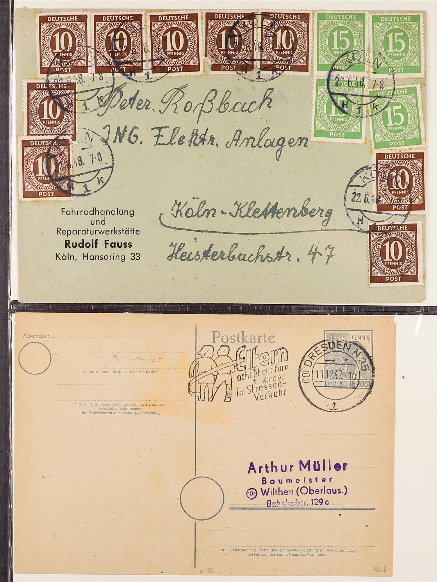 GERMAN ALLIED ZONES 1945 - 1951 COVERS COLLECTION around 60 items from various allied zones, - Image 16 of 16