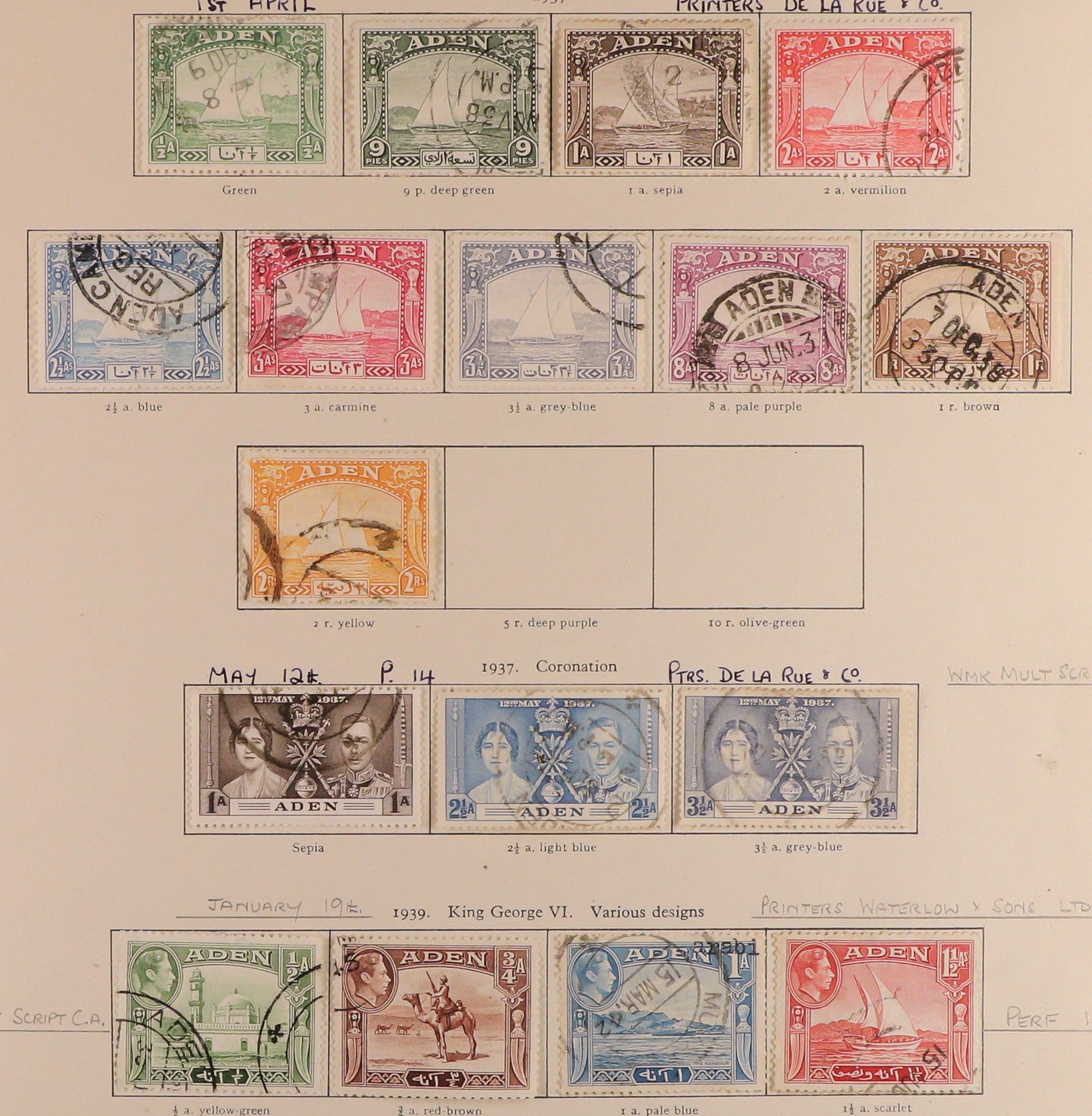 COLLECTIONS & ACCUMULATIONS COMMONWEALTH KING GEORGE VI VERY FINE USED COLLECTION in 3 well-filled