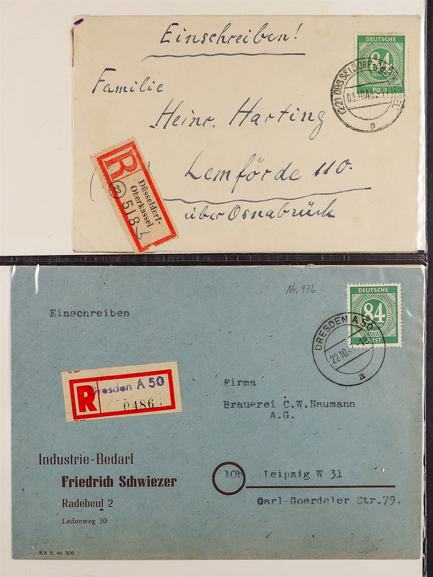 GERMAN ALLIED ZONES 1945 - 1951 COVERS COLLECTION around 60 items from various allied zones, - Image 15 of 16