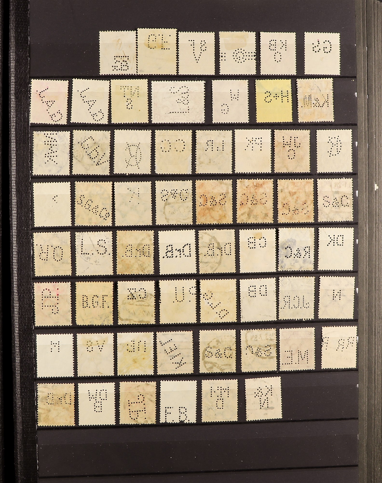 COLLECTIONS & ACCUMULATIONS PERFINS an accumulation of over 2500 stamps from all over the world ( - Image 15 of 17