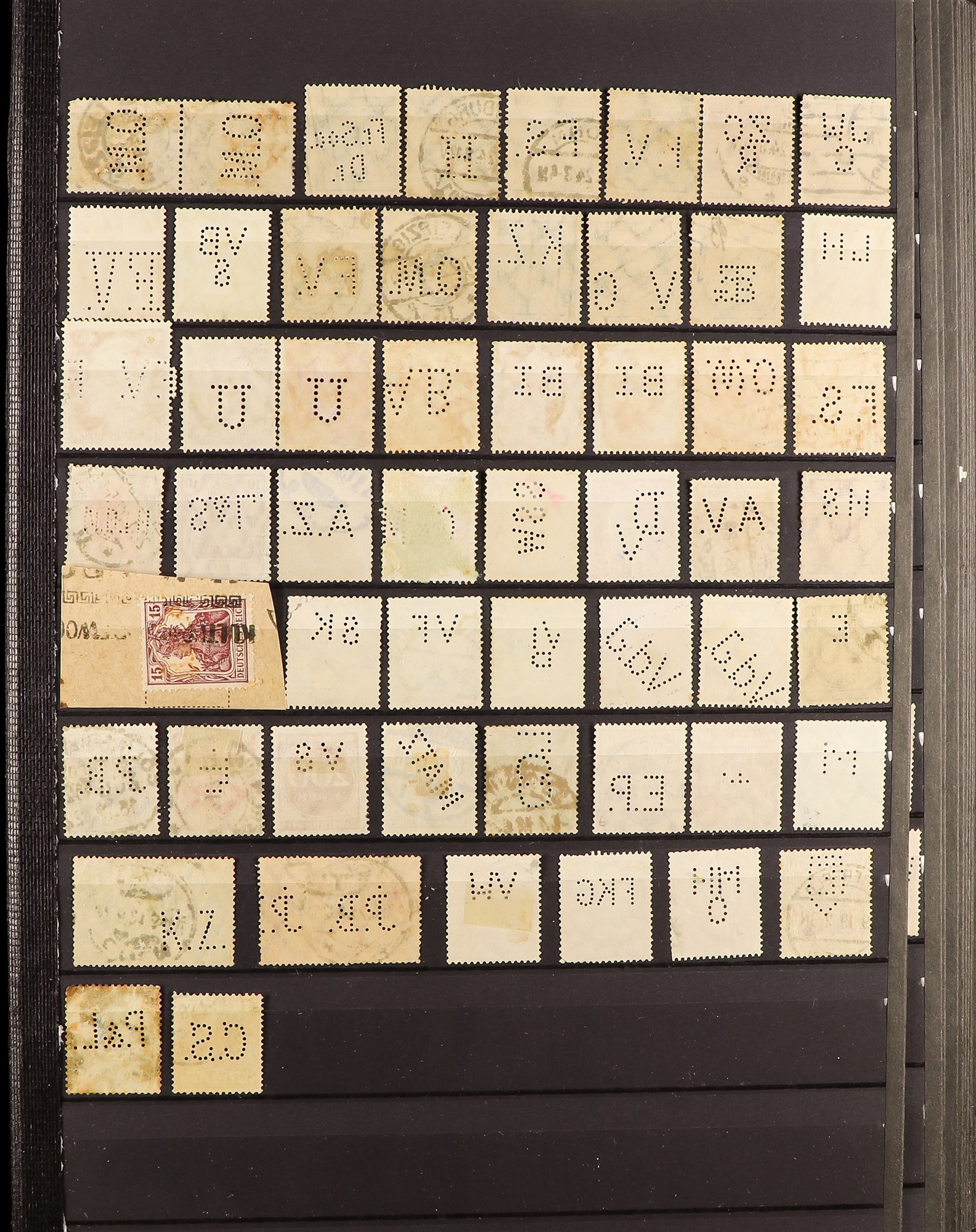 COLLECTIONS & ACCUMULATIONS PERFINS an accumulation of over 2500 stamps from all over the world ( - Image 14 of 17