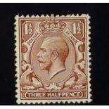 GB.GEORGE V 1912-24 1½d pale brown Wmk Cypher, Spec N18(9), lightly hinged mint. RPS certificate,