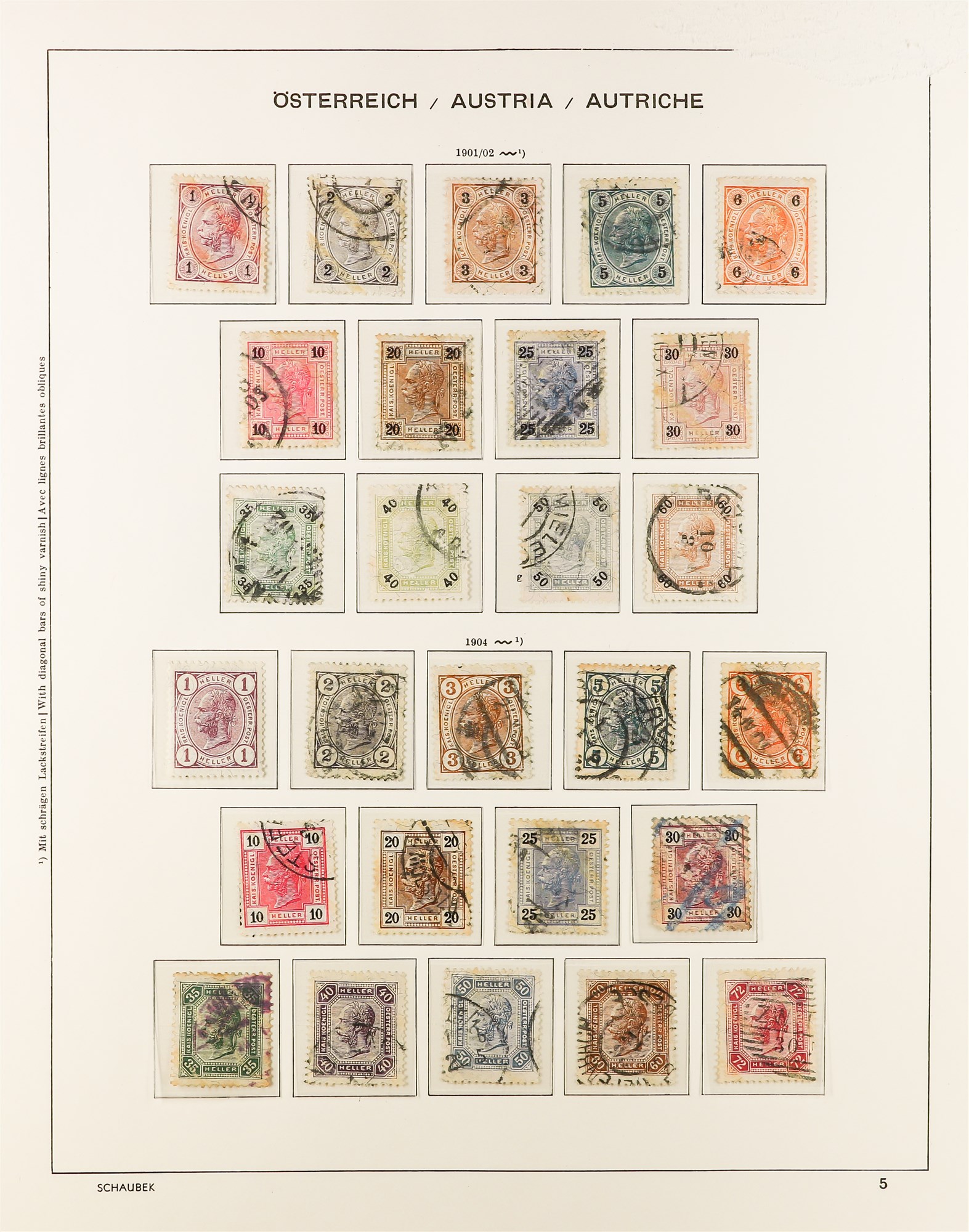 AUSTRIA 1850 - 1937 COLLECTION. of around 1000 mint & used stamps in Schaubek Austria hingeless - Image 9 of 29